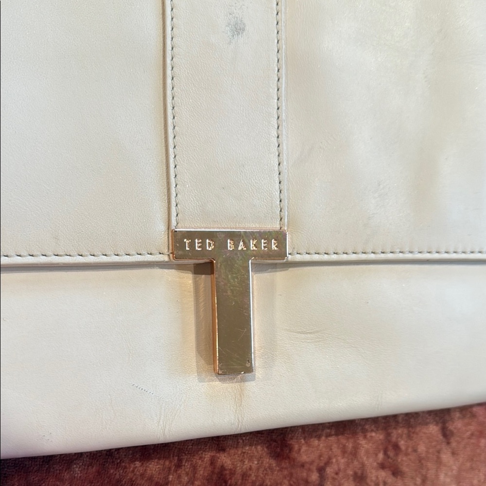 Ted Baker Pink Clutch Purse with Rose Gold Clasp, Pre-Loved